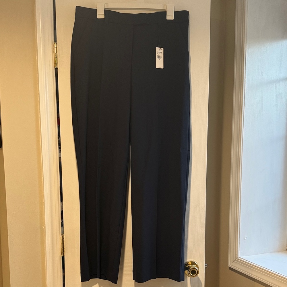 Express Editor Mid Rise Navy Trousers